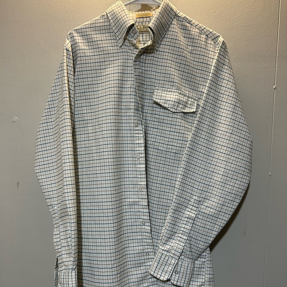 Ll Bean Men’s Button Down Long Sleeve Size 15.5-34